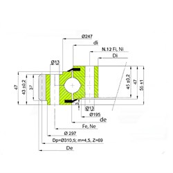 ОПУ стандартная серия с одним рядом шариков EB1.22.0225.400-1SPPN 3935 - фото 7806