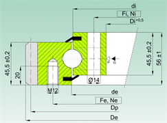 ОПУ стандартная серия с одним рядом шариков EB1.20.0944.200-1STPN 3916